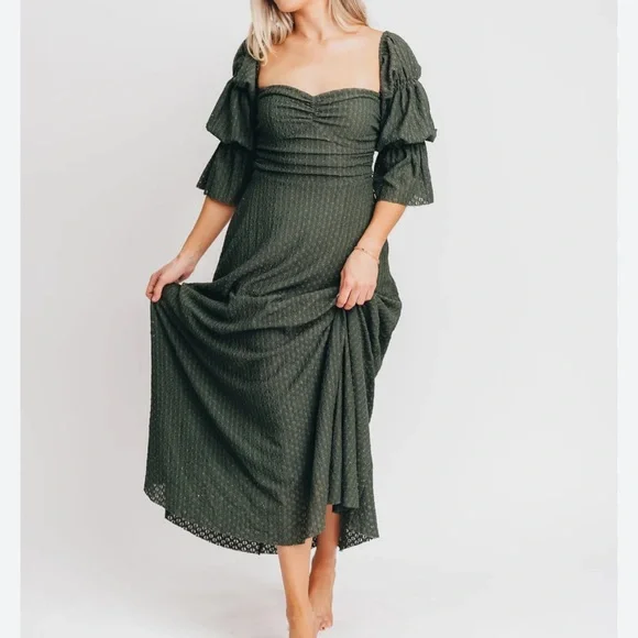 Worth Collective Green Lace Maxi Dress- XL - Picture 2 of 12